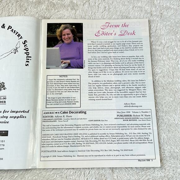 Vintage 90s American Cake Decorating magazine bundle lot - Jun, Aug, Oct 1998 - Picture 12 of 14